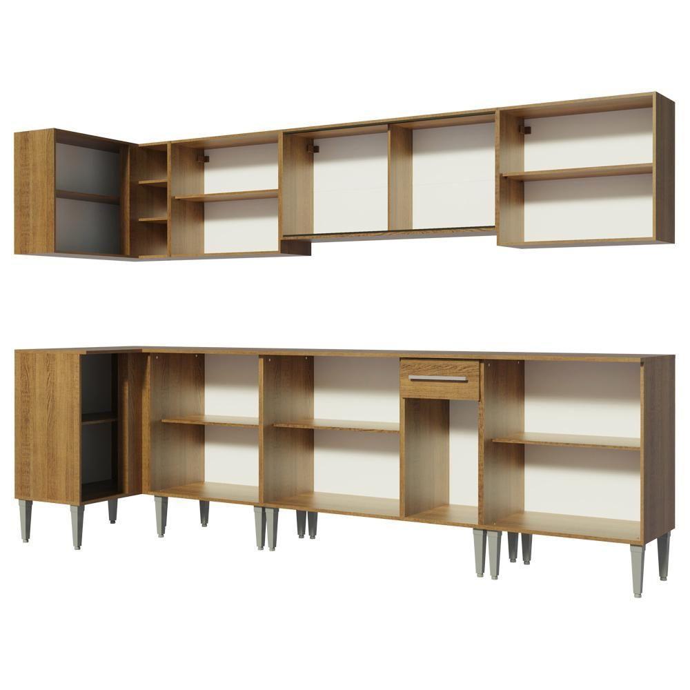 Cozinha Completa de Canto Madesa Emilly Mega Rustic - 6