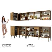 Cozinha Completa de Canto Madesa Emilly Mega Rustic - 3
