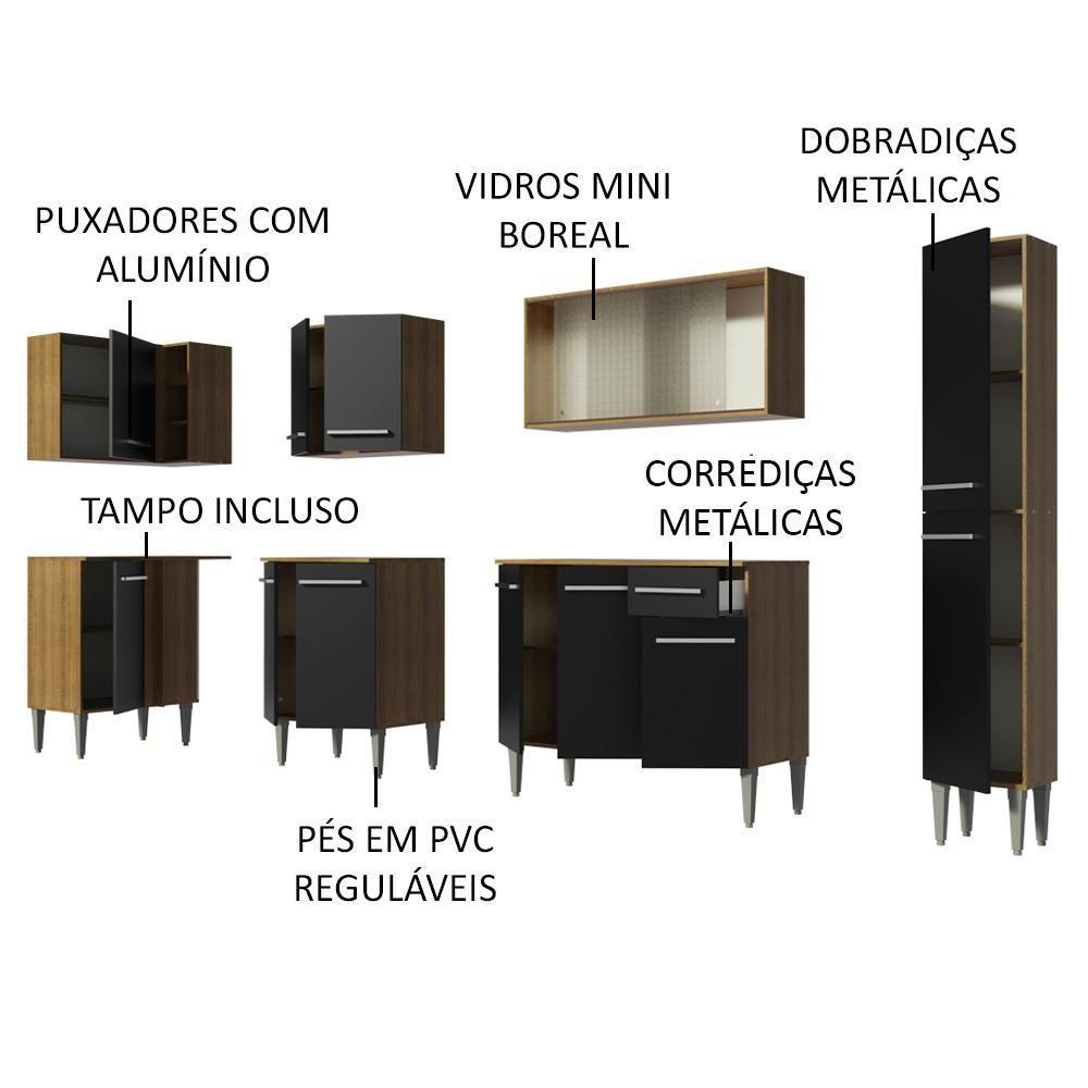 Cozinha Completa de Canto Emilly Space Madesa - 6