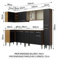 Cozinha Completa de Canto Emilly Space Madesa - 11