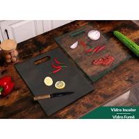 Tábua De Vidro Temperado Para Carne Legumes Resistente Fume - 1