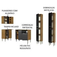 Cozinha Completa de Canto Emilly Music Madesa - 5