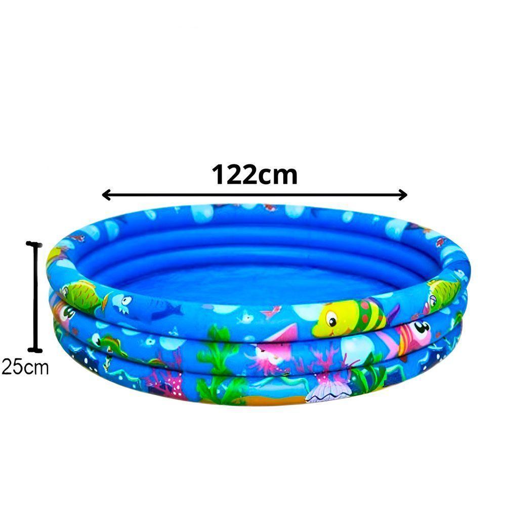 Piscina Inflável Redonda Animais Marinhos Infantil 180 Litros - 2