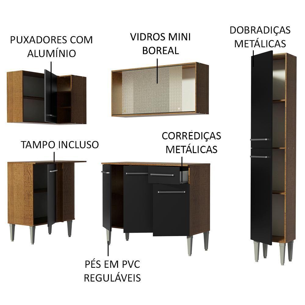 Cozinha Completa de Canto Emilly Face Madesa - 5