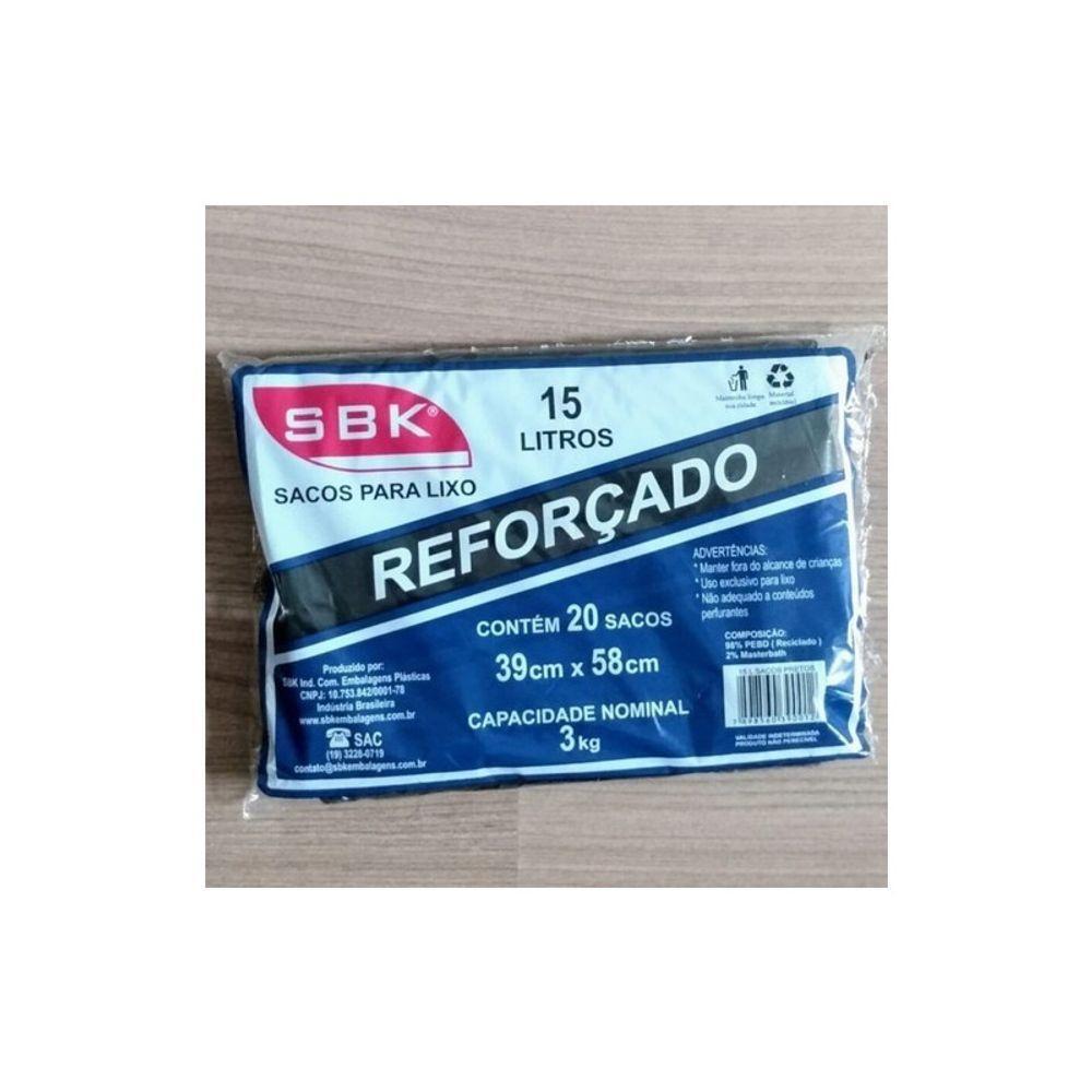Saco De Lixo Preto 30litros Reforçado 100unidades - Abnt - 7