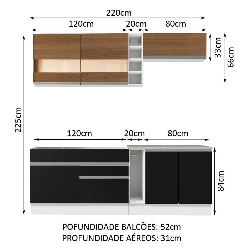 Cozinha Completa com Armário e Balcão Parma Madesa - 9