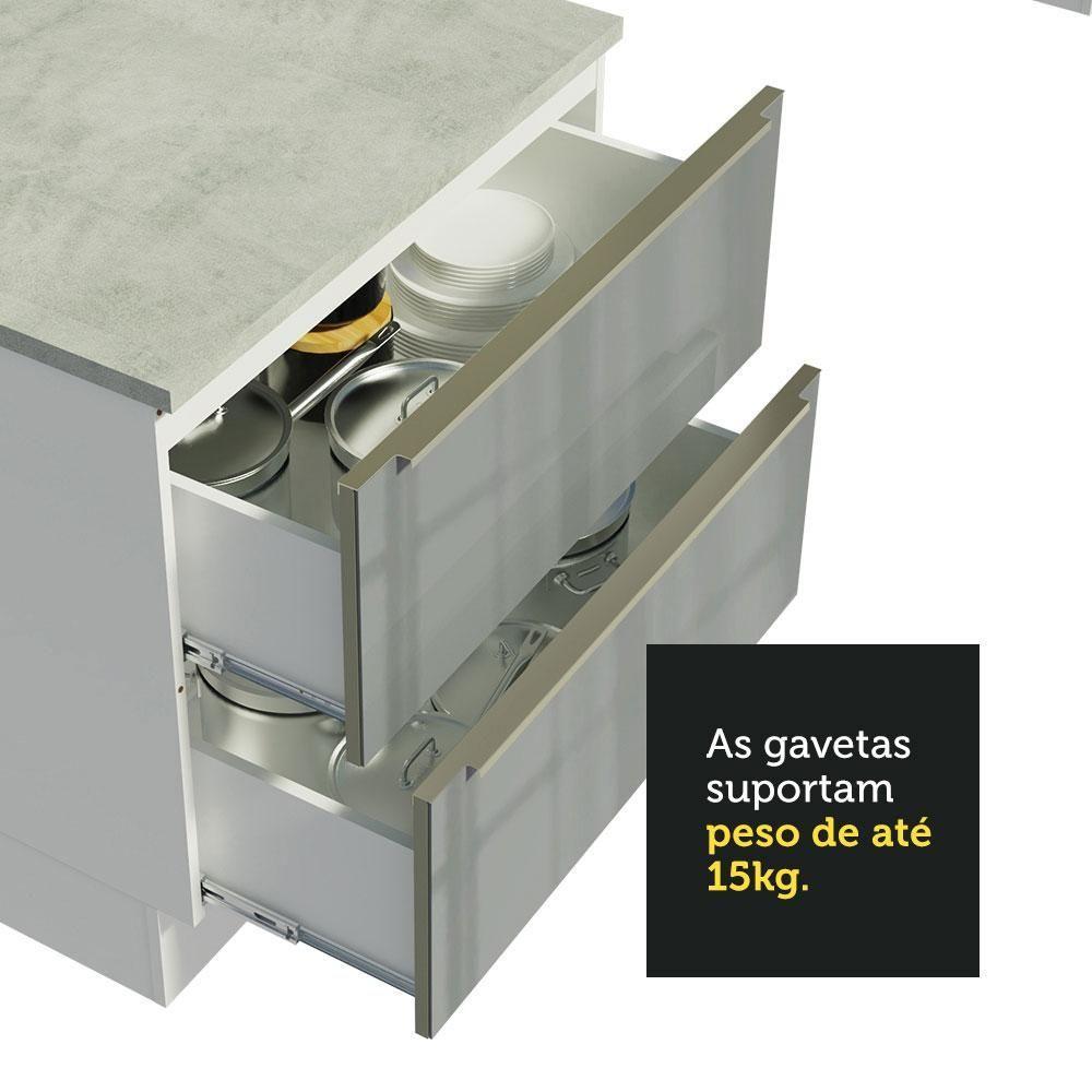 Cozinha Completa Com Armário e Balcão - Branco/cinza - 2