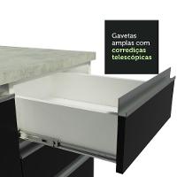 Cozinha Completa Armário Balcão Branco/preto/rustic Madesa - 7