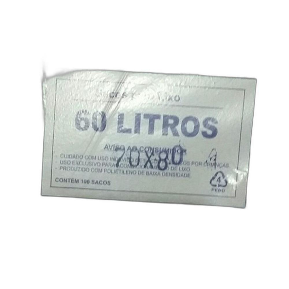 Saco De Lixo 60 Litros Intermediario Com 100 Unid Qualidade - 1