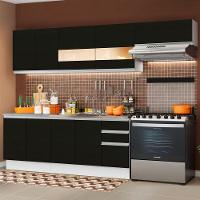Cozinha Completa com Armário Balcão Branco/preto Madesa - 3