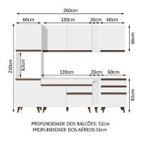 Cozinha Completa Madesa Reims Com Armário E Balcão Branco - 3