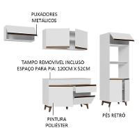 Cozinha Completa Madesa Reims C/Armário E Balcão - Branco - 8