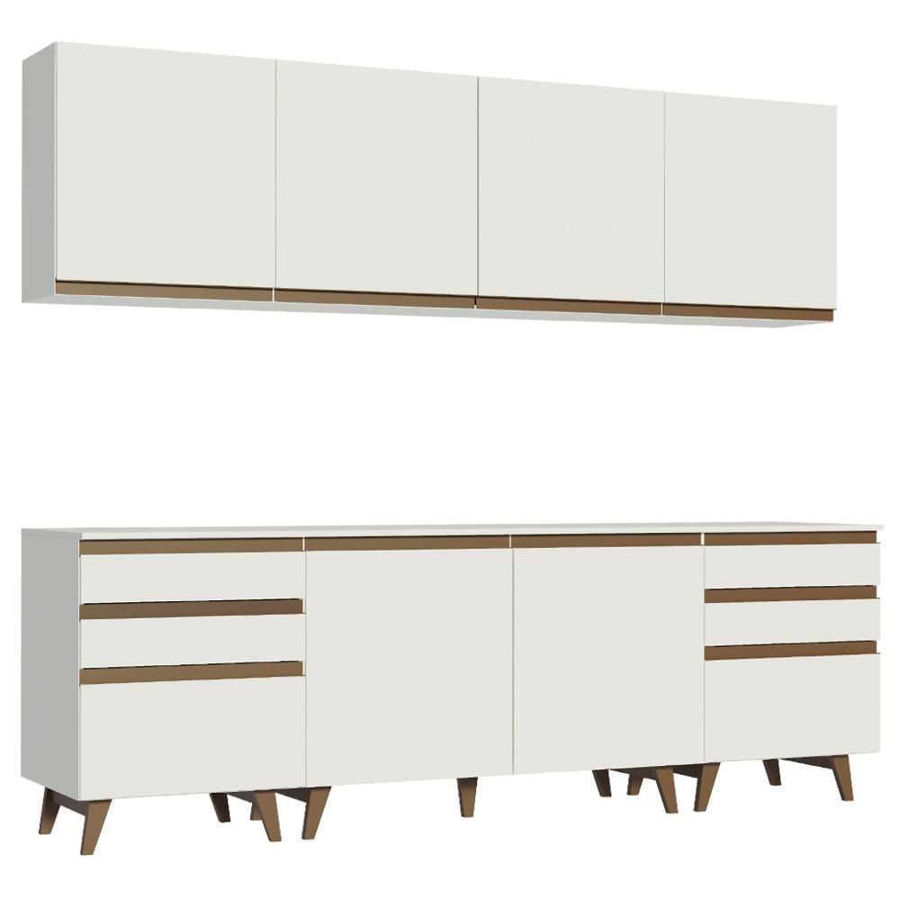 Cozinha Completa Madesa Reims 240002 Com Armário E Balcão - Branco - 3