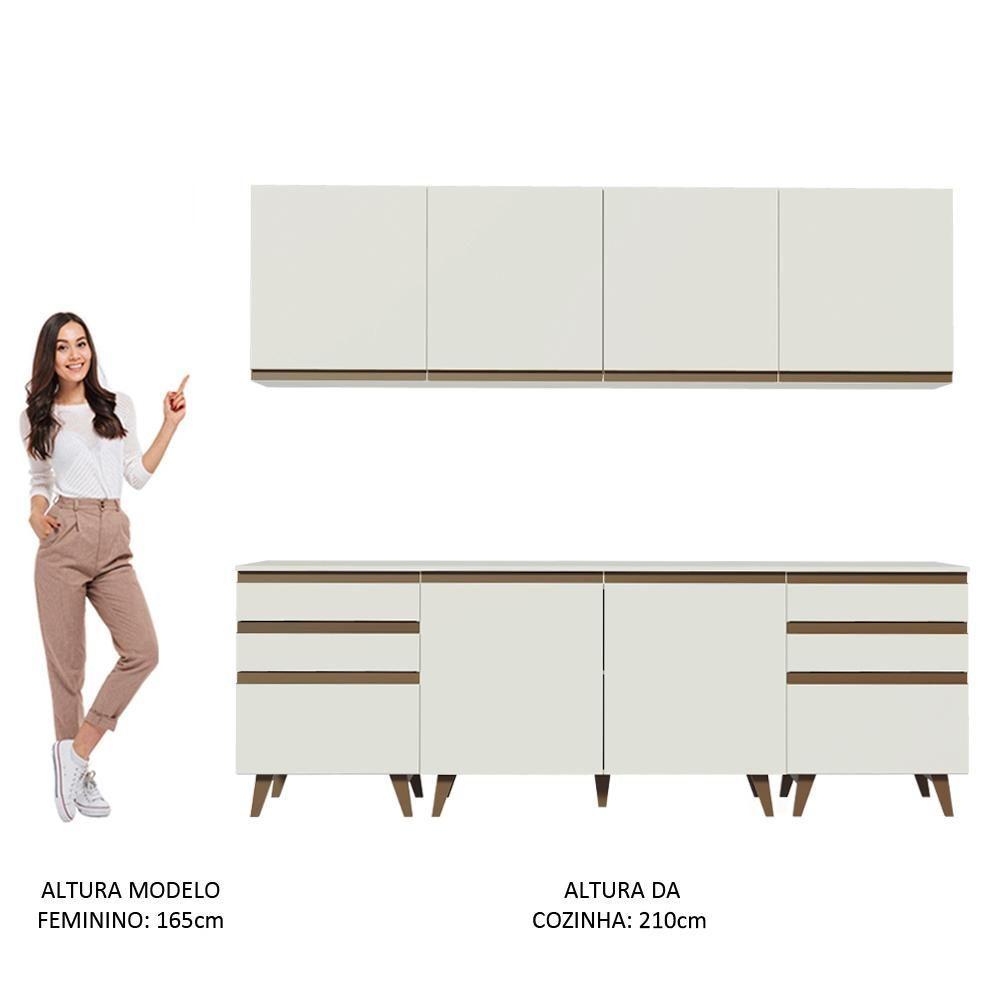 Cozinha Completa Madesa Reims 240002 Com Armário E Balcão - Branco - 9