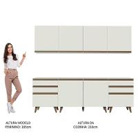 Cozinha Completa Madesa Reims 240002 Com Armário E Balcão - Branco - 11