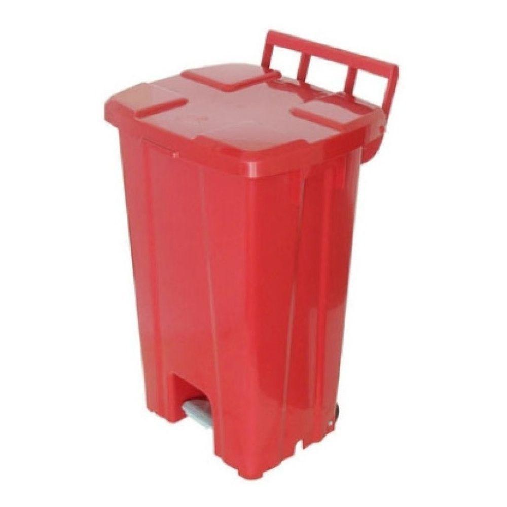 Cesto Lixeira Com Rodas E Pedal 100l Marca Jsn - 3