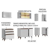 Cozinha Completa Madesa Reims com Armário e Balcão - Branco - 2