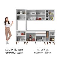 Cozinha Completa Madesa Reims com Armário e Balcão - Branco - 8