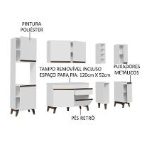 Cozinha Completa Madesa Reims com Armário e Balcão - Branco - 9