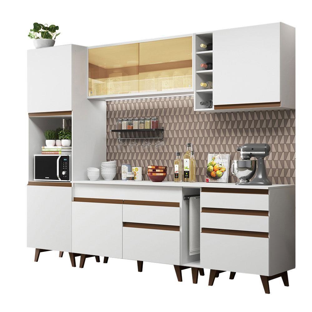 Cozinha Completa Madesa Reims com Armário e Balcão - Branco - 10