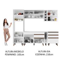 Cozinha Completa Madesa Reims com Armário e Balcão - Branco - 8
