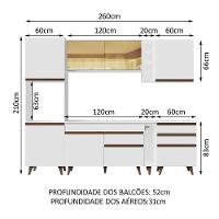 Cozinha Completa Madesa Reims com Armário e Balcão - Branco - 9