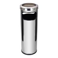 Cinzeiro Lixeira Em Aço Inox Com Aro Em Inox 30l - 1
