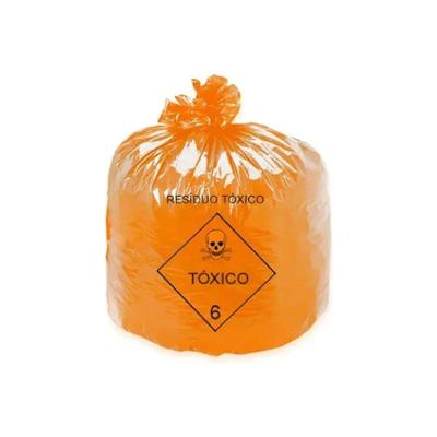 Saco De Lixo Tóxico Laranja 30 Litros - 200unid Laranja