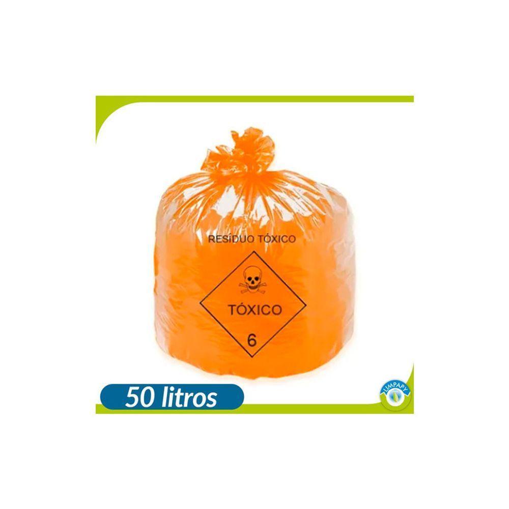 Saco De Lixo 50 Litros Tóxico Laranja (pacote C- 100) - 2