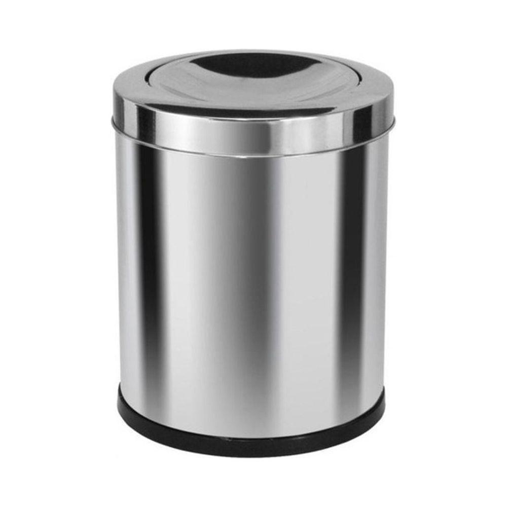Lixeira Emaço Inox Com Tampa Meia Esfera 22 Litros - 1
