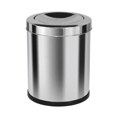 Lixeira Emaço Inox Com Tampa Meia Esfera 22 Litros