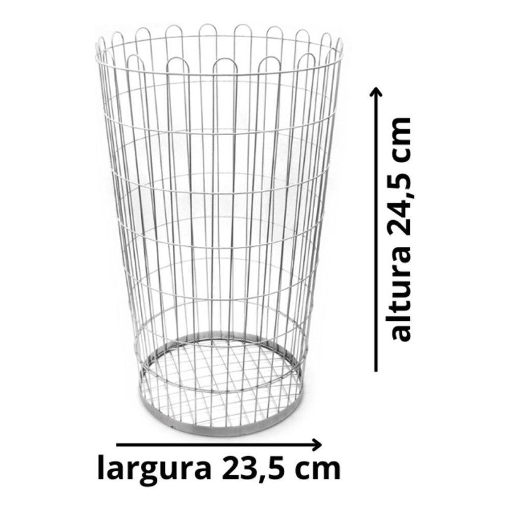 Lixeira Aramado Cesto Galvanizada 100 Litros Jsn - 2