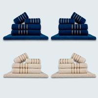 Jogo De Toalhas 20 Pçs Coleção Montreal 100% Algodão Az+bg - 1