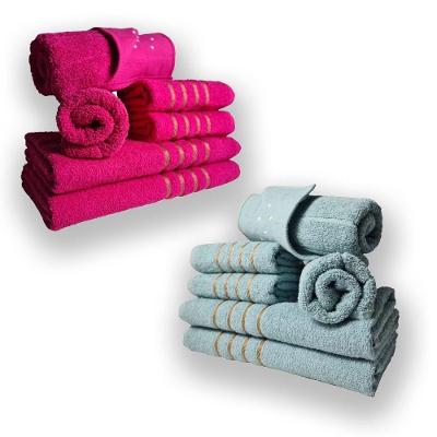 Jogo De Toalhas 12pcs - 4 Banhos 4 Rosto 4 Tapetes Rs+vd