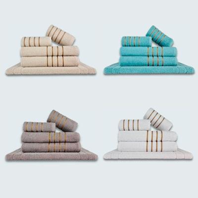 Jogo De Toalhas 20 Pçs Coleção Montreal 100% Algodão Bg+vd+cz+br