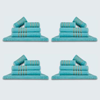 Jogo De Toalhas 20 Pçs Coleção Montreal 100% Algodão Verde Aqua