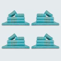 Jogo De Toalhas 20 Pçs Coleção Montreal 100% Algodão Verde Aqua - 1