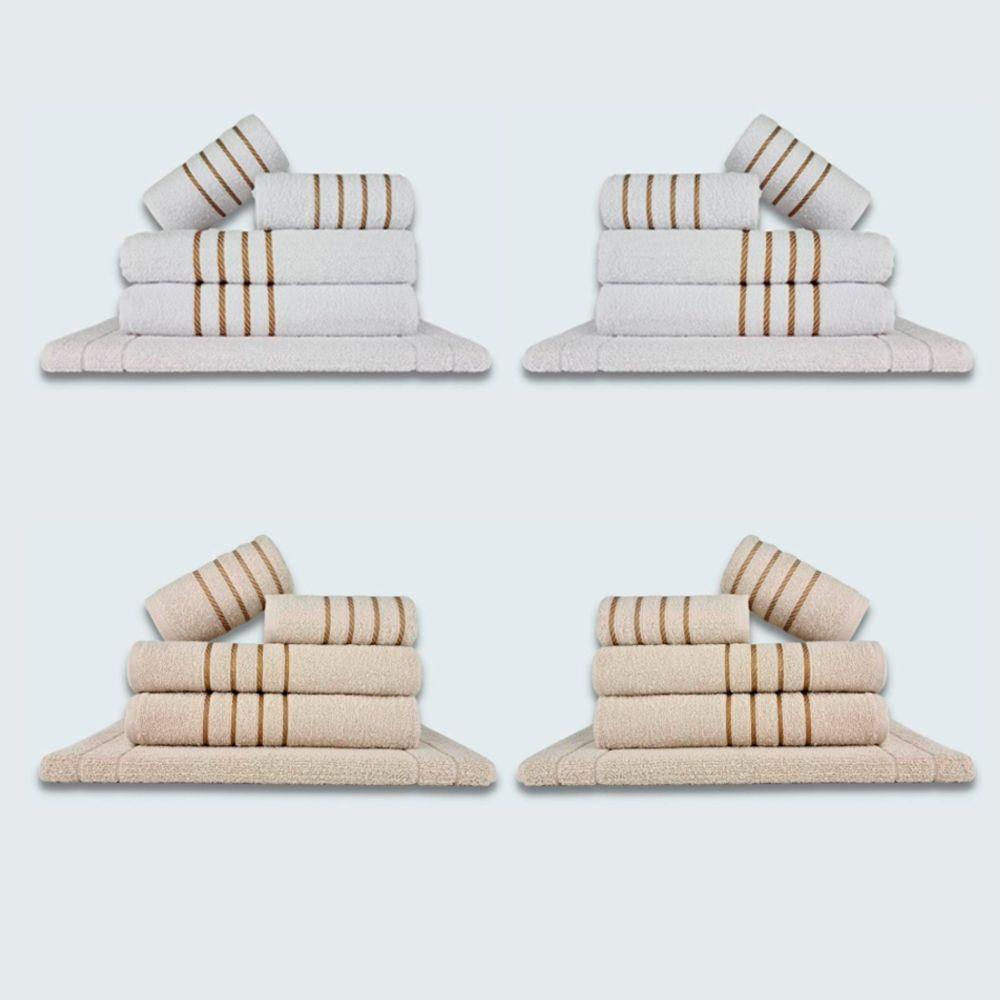 Jogo De Toalhas 20 Pçs Coleção Montreal 100% Algodão Br+bg - 1