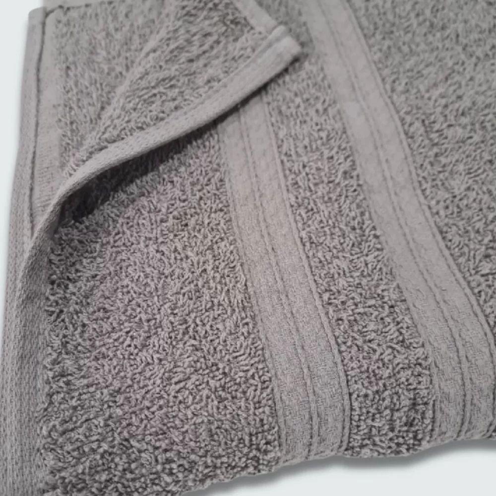Jogo De Toalha 4 Pçs Gigante Felpuda Itália Soft 100% Algodão Cinza - 3