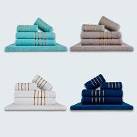 Jogo De Toalhas 20 Pçs Coleção Montreal 100% Algodão Vd+cz+br+az - 1