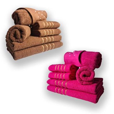 Jogo De Toalhas 12pcs - 4 Banhos 4 Rosto 4 Tapetes Mr+rs