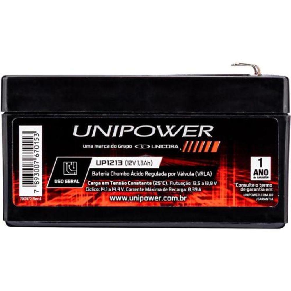Bateria Selada 12V 1,3ah UP1213 Unipower - 3