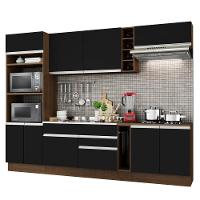 Cozinha Completa Madesa Com Armário E Balcão Rustic/preto - 3