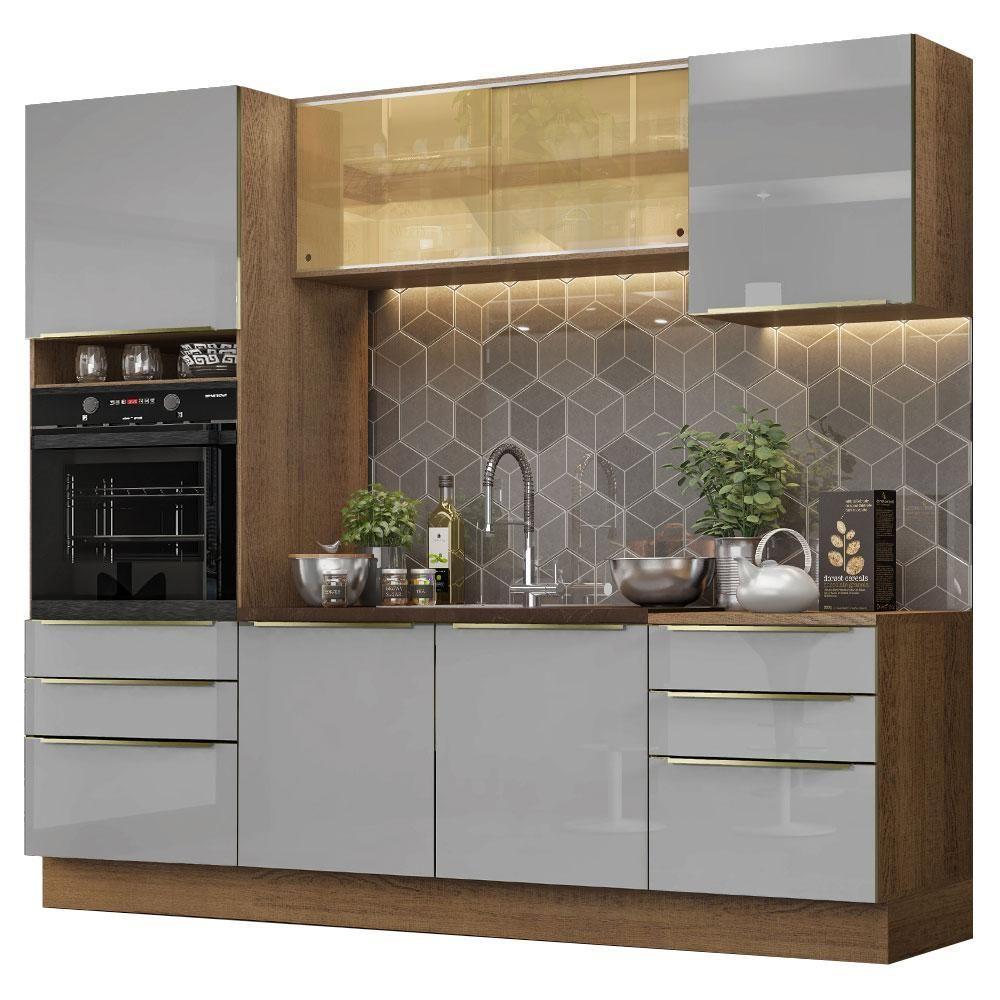 Cozinha Completa Madesa com Armário e Balcão Rustic/cinza - 4