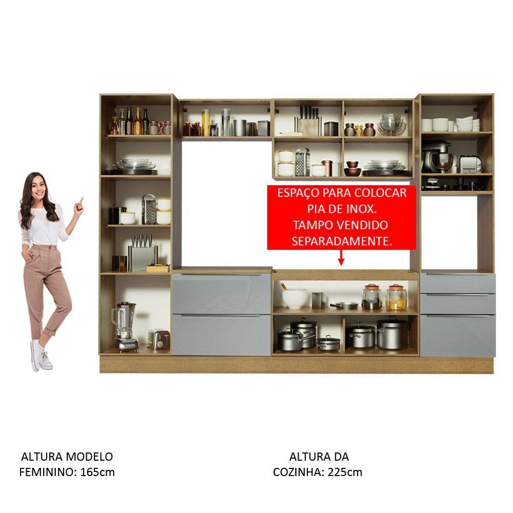 Cozinha Completa Madesa Armário e Balcão 9 Portas 5 Gavetas - 5