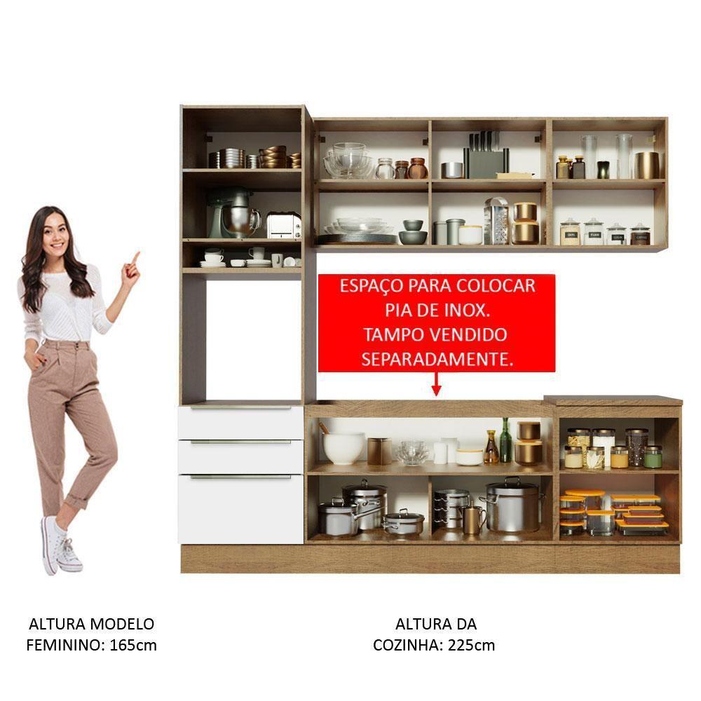 Cozinha Completa Madesa Lux Com Armário E Balcão 7 Portas 3 Gavetas - 8