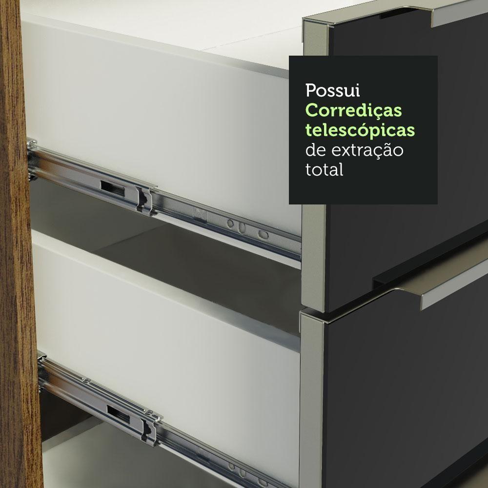 Cozinha Completa Madesa Com Armário E Balcão - Rustic/preto - 10