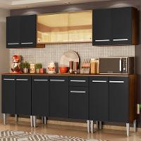 Cozinha Completa Madesa Balcão e Armário Aéreo Rustic/preto - 11