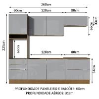 Cozinha Completa Madesa Armário e Balcão 6 Portas 5 Gavetas - 10