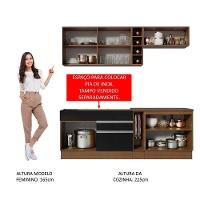 Cozinha Completa Madesa Parma Armário e Balcão Rustic Preto - 5